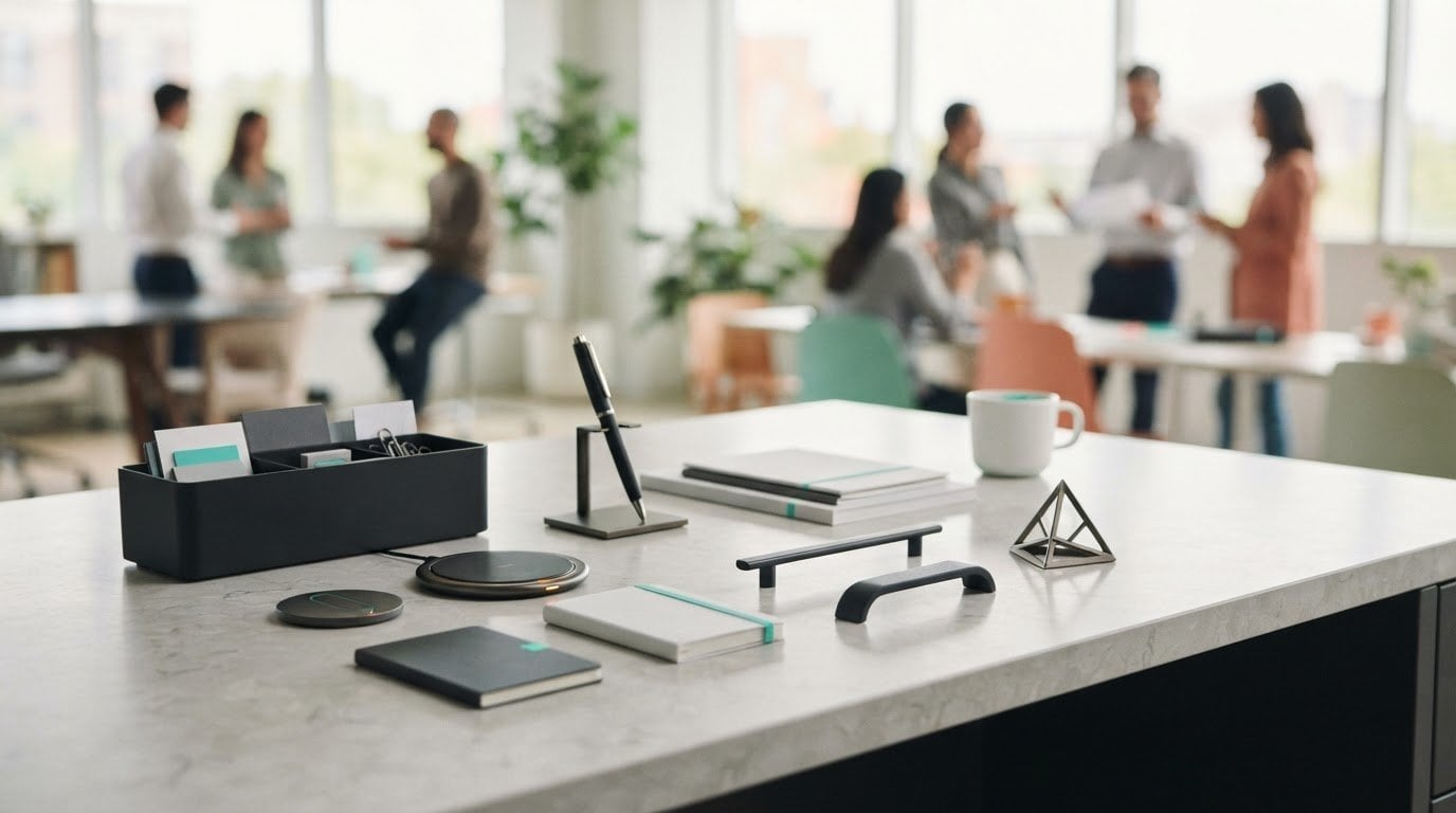 Custom Branded Office Hardware for Workplace Brand Consistency